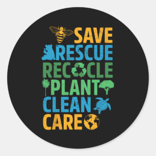 Adesivo Salve Abelhas Salvando Animais Reciclar Plastict E