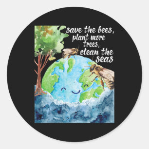 Adesivo Salve As Abelhas - Proteção Ambiental Dia Da Terra