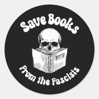 Adesivo Salve livros dos fascistas