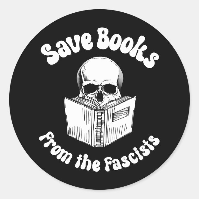 Adesivo Salve livros dos fascistas (Frente)