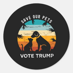Adesivo Salve Nossa Votação de Pet Trump Gato Divertido Am
