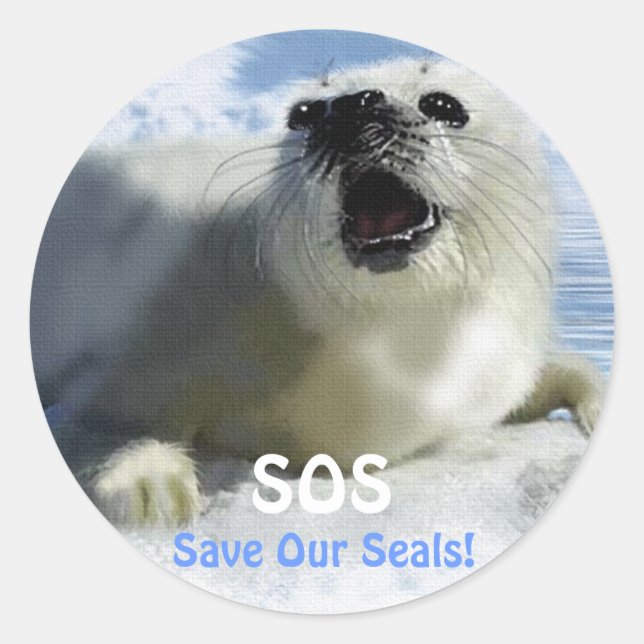 Adesivo SALVE NOSSO HARP SEALS Design (Frente)