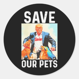 Adesivo Salve Nossos Animais Trump Engraçado