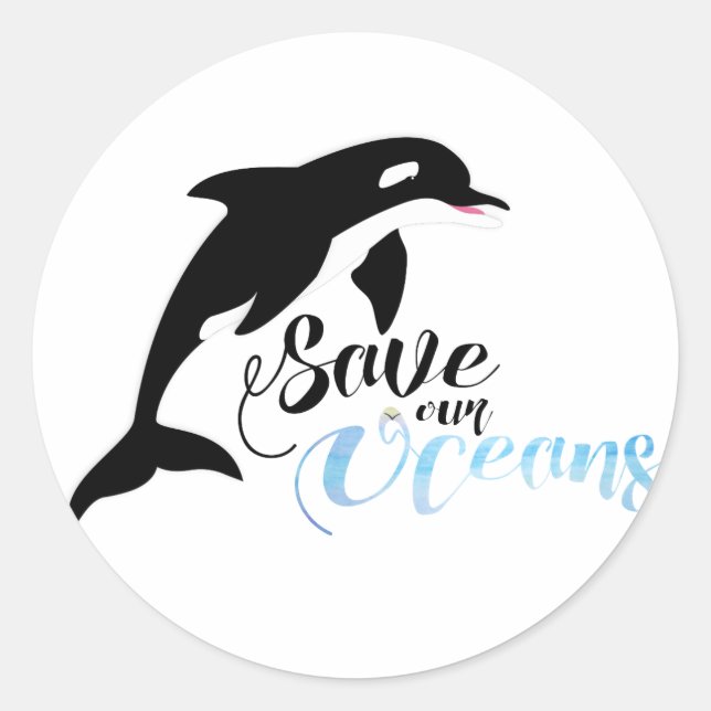 Adesivo Salve nossos oceanos (Frente)