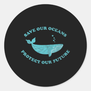 Adesivo Salve nossos oceanos - Presente no Dia da Terra