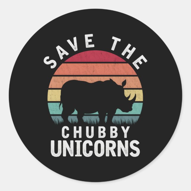 Adesivo Salve O Chubby Unicorn Rhino (Frente)