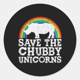 Adesivo Salve O Chubby Unicorns Rhino Conservation Rainbo