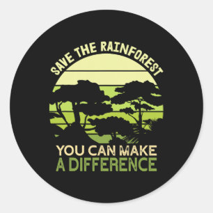 Adesivo Salve o Dia da Floresta Tropical em Verde