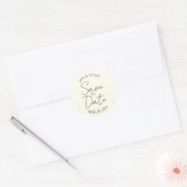 Adesivo Salve o Dia de Casamento Estilizado Cor de Marfim