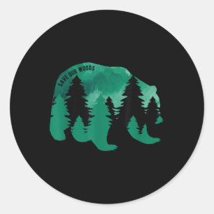 Adesivo Salve o nosso Urso de Proteção Ambiental das Flore