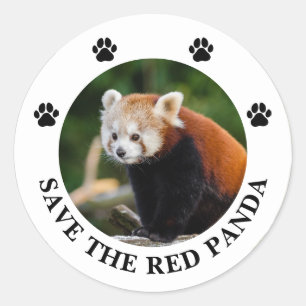 Adesivo Salve o Panda Vermelho