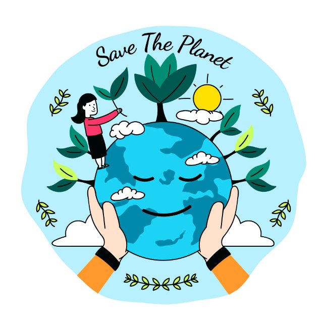 Adesivo Salve O Planeta (Save The Planet Round Sticker!)