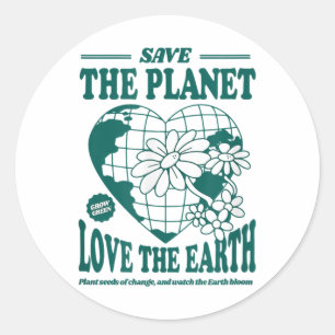 Adesivo Salve O Planeta Ama A Terra Prote Ambiental