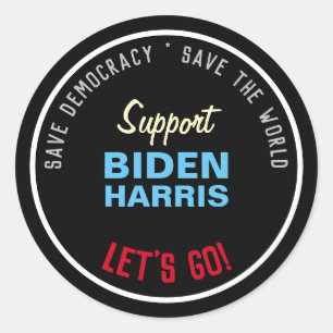 Adesivo Salve o suporte à democracia BIDEN HARRIS