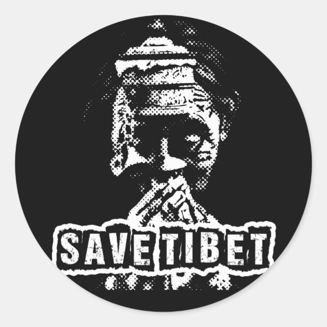 ADESIVO SALVE O TIBET~! BILHETE LIVRE! (Frente)