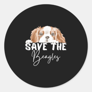 Adesivo Salve os beagles e animais para homens e mulheres