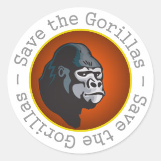 Adesivo Salve os Gorillas