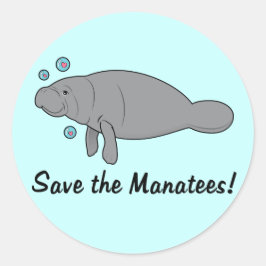 Adesivo Salve os Manatees