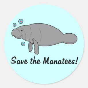Adesivo Salve os Manateios