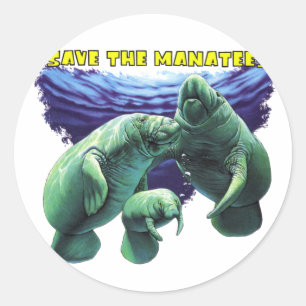 Adesivo Salve os Manateios