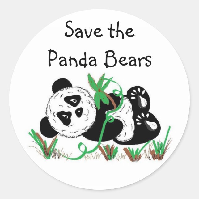 Adesivo Salve os pandas (Frente)