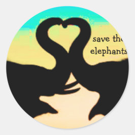 Adesivo Salve os troncos cardíacos dos Elefantes