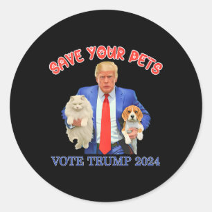 Adesivo Salve Seus Animais Vote Em Trump Eleição EUA Citaç