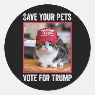 Adesivo Salve Seus Animais Vote Em Trump Eleição Nos EUA C