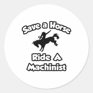 Adesivo Salve um Cavalo, Monta um Machinista