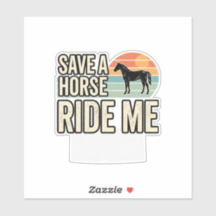 Adesivo Salve um Cavalo Monte em Mim Camisa Vintage Wester