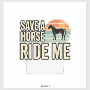 Adesivo Salve um Cavalo Monte em Mim Camisa Vintage Wester