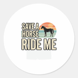 Adesivo Salve um Cavalo Monte em Mim Camisa Vintage Wester