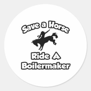 Adesivo Salve um Cavalo, vá a um Boilermaker