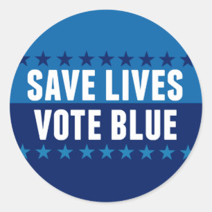 Adesivo Salve Vidas Vote Azul Eleição 2026