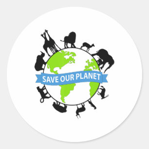 Adesivo Salvem o nosso planeta Dia da Terra Bonito Homens