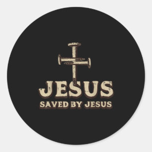 Adesivo Salvo pela Cruz de Jesus Cristão Religioso Deus Je