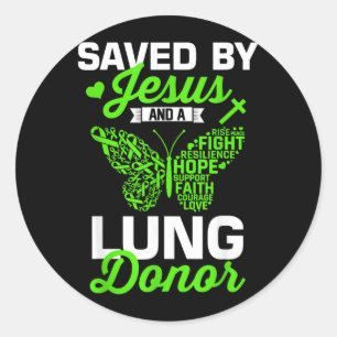 Adesivo Salvo por Jesus um Receptor de Transplante de Pulm