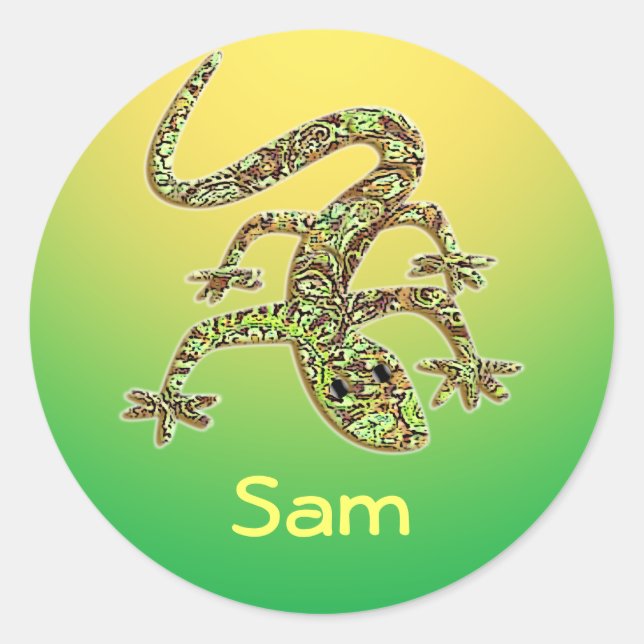 Adesivo Sam Gecko / Salamander / Lizard Stickers (Frente)