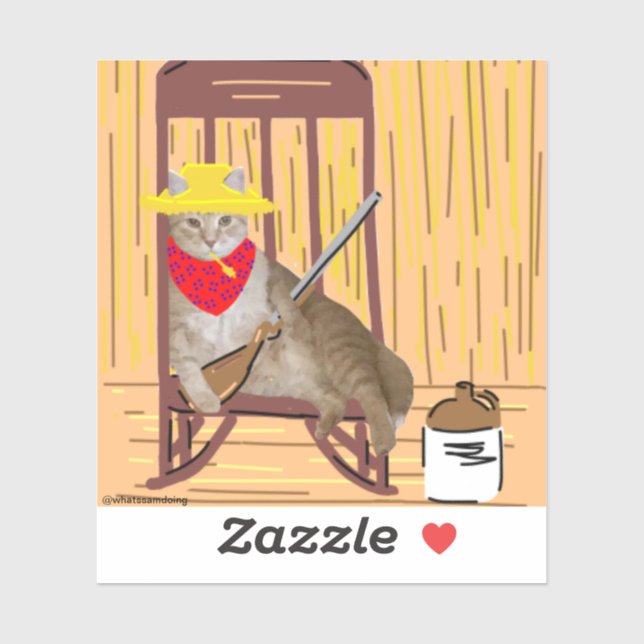 Adesivo Sam Le Cat No Tresspass Country Cat Sticker (Folha)