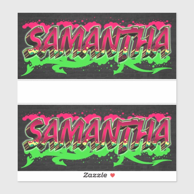 Adesivo Samantha Vorname Name Graffiti Aufkleber Sticker (Folha)