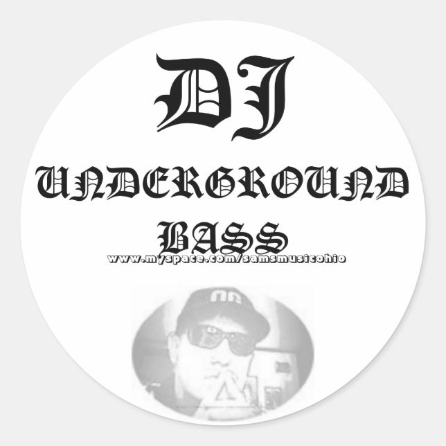 Adesivo SamixMusic, DJ, SUBGROUND BASS, www.myspace... (Frente)