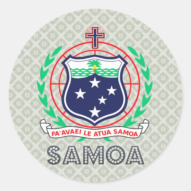 Adesivo Samoa Casaco de Armas (Frente)