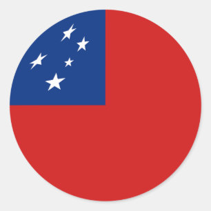 Adesivo Samoa Fisheye Flag Sticker