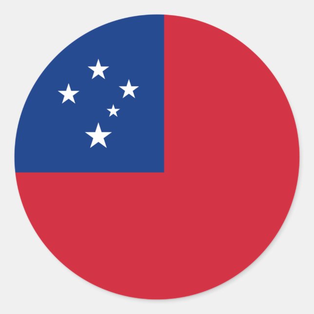 Adesivo Samoa Flag, Bandeira de Samoa (Frente)