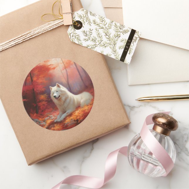 Adesivo Samoia nas Folhas do outono cai inspirada (Presentear)