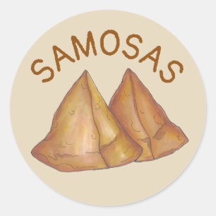 Adesivo Samosas, Comidas e Cozinhar vegetais, secas