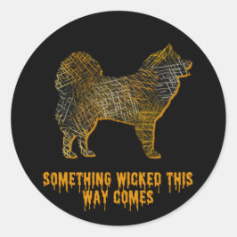 Adesivo Samoyed Dog Silhoueen Diversão Halloween