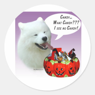 Adesivo Samoyed Halloween Candy