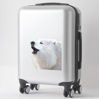 Adesivo Samoyed Howl; Vinheta De Vinil Limpo De Corte Pers