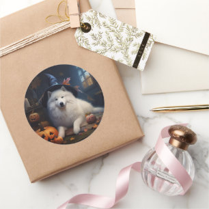 Adesivo Samoyed Pumpkins Halloween Scary